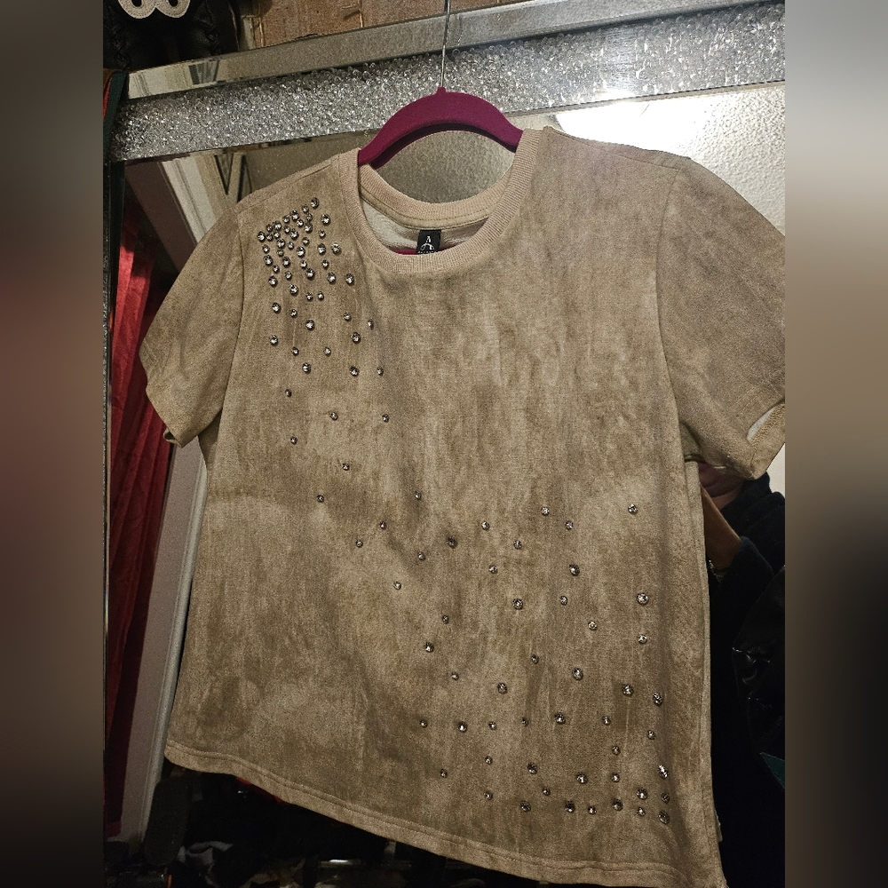 Studded Tan Women's Top